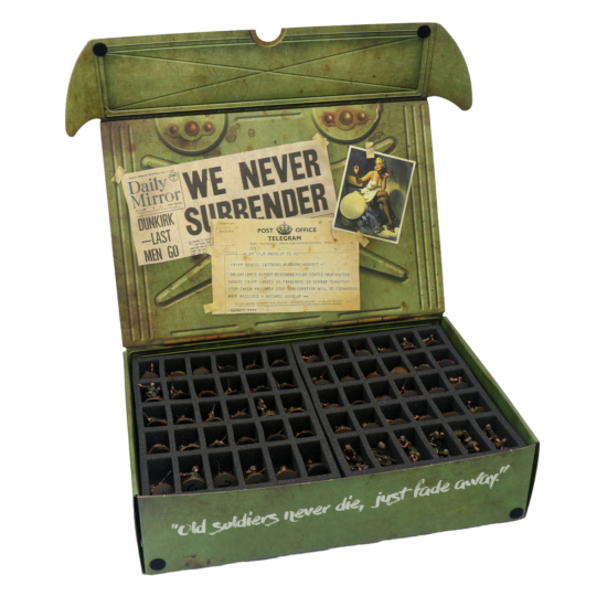 Bolt Action Infantry Army Box – Oficjalne Pudełko z Pianką na 180 Figurek Piechoty